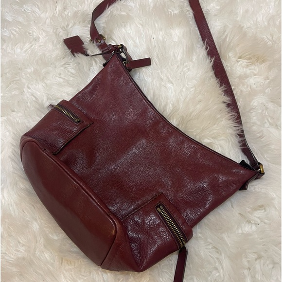 Fossil 1954  Maroon leather crossbody bag - Picture 10 of 14